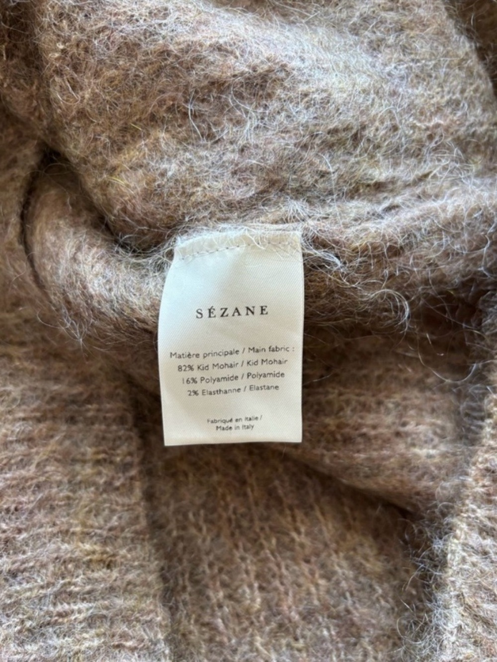 Sezane Lucy Ballon Sleeve Kid Mohair Jumper - Picture 7 of 8